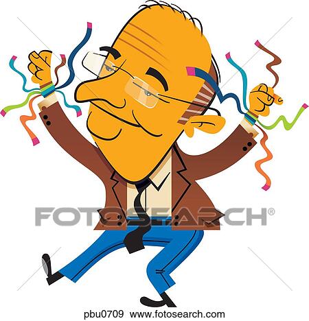 Stock Illustration - A man celebrating. Fotosearch