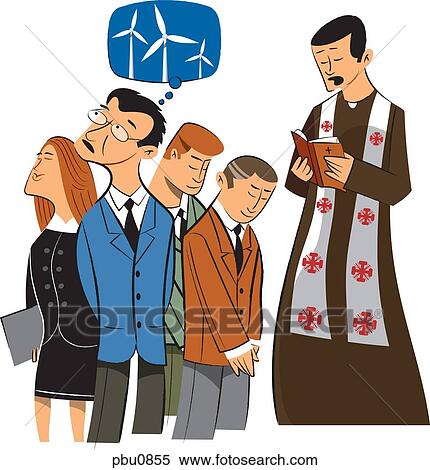 A man daydreaming in church View Large Illustration Stock Illustration - A man daydreaming in church. Fotosearch