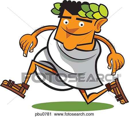 A man dressed in a toga and crown of thorns View Large Illustration Clip Art - A man dressed in a toga and crown of thorns. Fotosearch