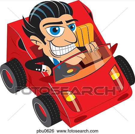 A man in a convertible View Large Illustration Stock Illustration - A man in a convertible. Fotosearch