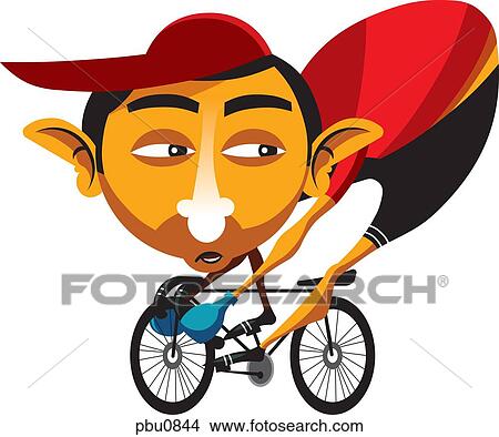 A man on a bike View Large Illustration Stock Illustration - A man on a bike. Fotosearch