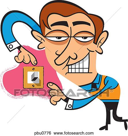 Stock Illustration - A man pointing at a light switch. Fotosearch