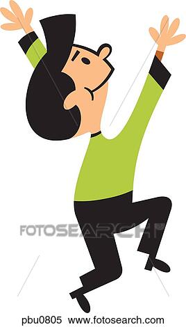 A man with his arms up View Large Illustration Stock Illustration - A man with his arms up. Fotosearch