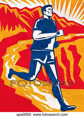 A marathon runner View Large Illustration Stock Illustration - A marathon runner. Fotosearch