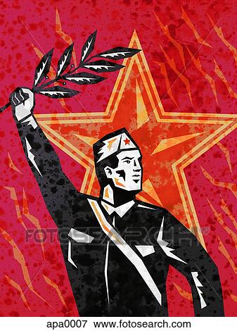 Stock Illustration - A militar man. Fotosearch