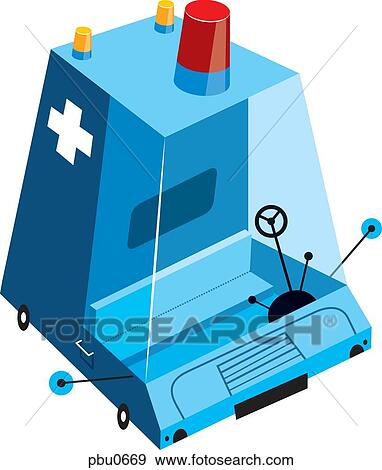 A modern ambulance View Large Illustration Stock Illustration - A modern ambulance. Fotosearch