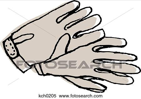 A pair of gloves Stock Illustration | kch0205 | Fotosearch