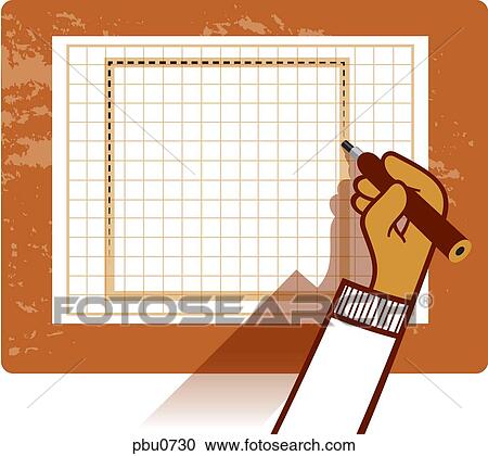 A person drawing a square on a graph View Large Illustration Clipart - A person drawing a square on a graph. Fotosearch