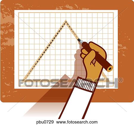 A person drawing a triangle on a graph View Large Illustration Stock Illustration - A person drawing a triangle on a graph. Fotosearch