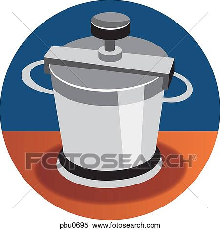 Stock Illustration - A pressure cooker. Fotosearch