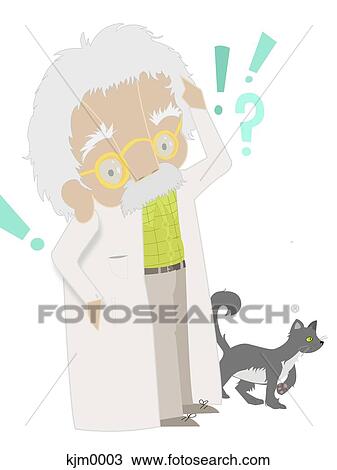 A professor confused about a formula View Large Illustration Drawing - A professor confused about a formula. Fotosearch