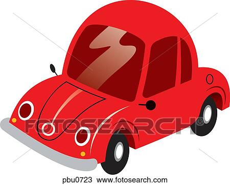 Drawing - A red car. Fotosearch