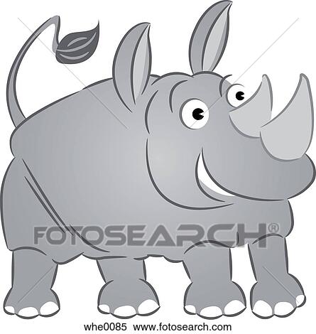 Stock Illustration - A rhinoceros. Fotosearch