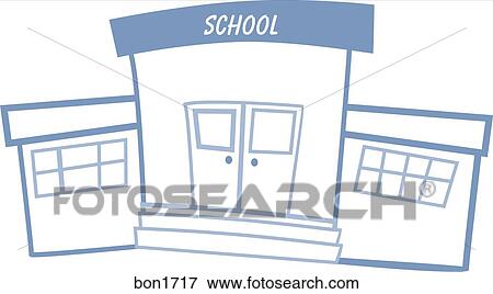 A school View Large Illustration Stock Illustration - A school. Fotosearch