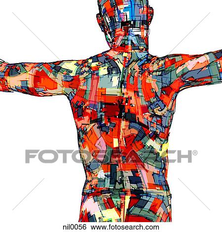 Stock Illustration - A silhouette of a man's body. Fotosearch