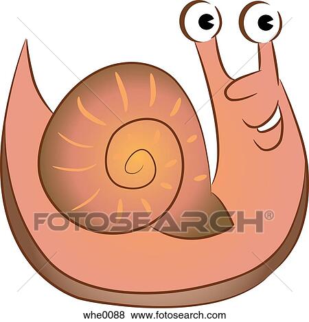 Stock Illustration - A snail. Fotosearch