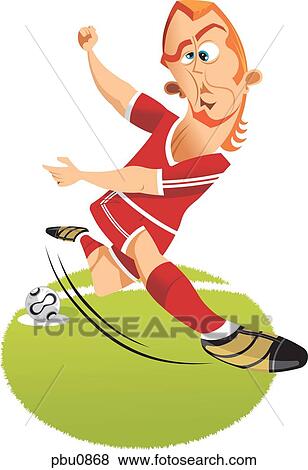 A soccer player View Large Illustration Stock Illustration - A soccer player. Fotosearch