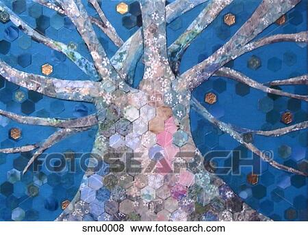 Stock Illustration - A tree collage. Fotosearch