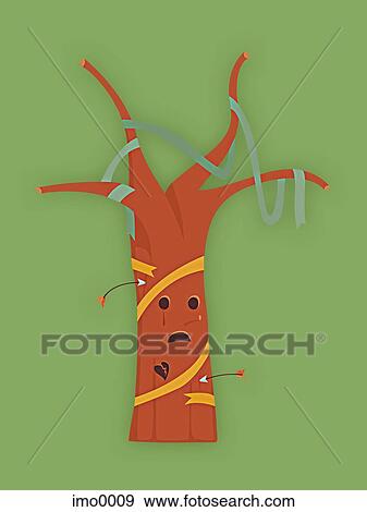 Stock Illustration - A tree with arrows in it. Fotosearch