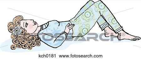 A woman doing sit ups View Large Illustration Clip Art - A woman doing sit ups. Fotosearch