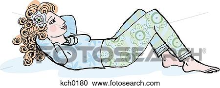 a woman doing stomach crunches View Large Illustration Clipart - a woman doing stomach crunches. Fotosearch