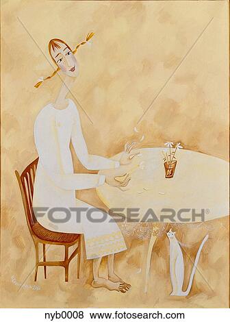 A woman picking petals off flowers View Large Illustration Stock Illustration - A woman picking petals off flowers. Fotosearch