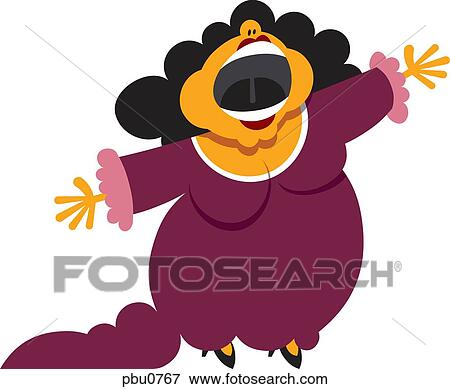 Stock Illustration - A woman singing. Fotosearch