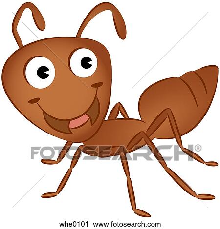 An ant View Large Illustration Clip Art - An ant. Fotosearch