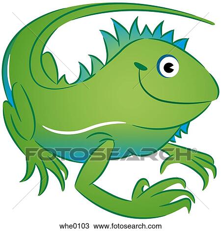 An iguana View Large Illustration Drawing - An iguana. Fotosearch