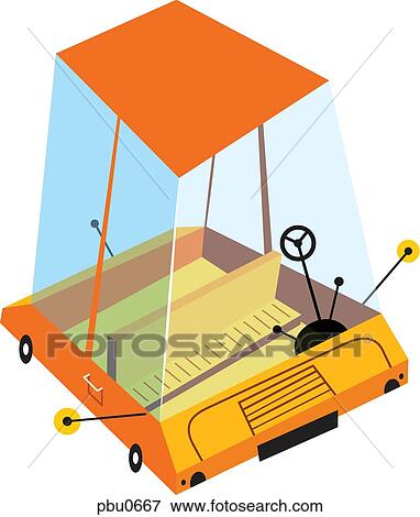 Stock Illustration - An orange truck. Fotosearch
