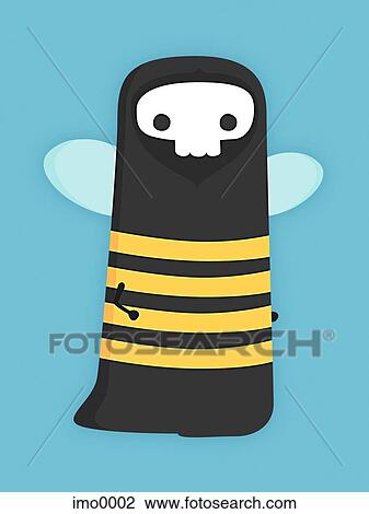 Bee View Large Illustration Drawing - Bee. Fotosearch