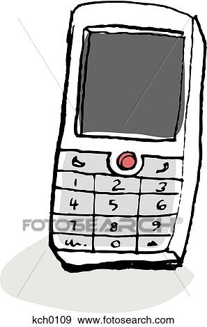 Stock Illustration - cell phone. Fotosearch