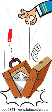 Clothes in a suitcase View Large Illustration Clip Art - Clothes in a suitcase. Fotosearch
