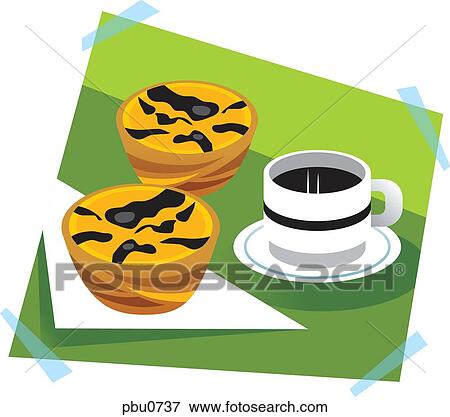 Coffee and pastries View Large Illustration Stock Illustration - Coffee and pastries. Fotosearch
