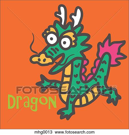 Dragon View Large Illustration Drawing - Dragon. Fotosearch