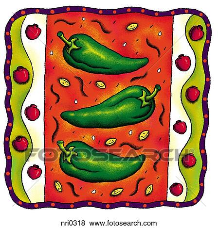 Stock Illustration - Jalapeno peppers. Fotosearch