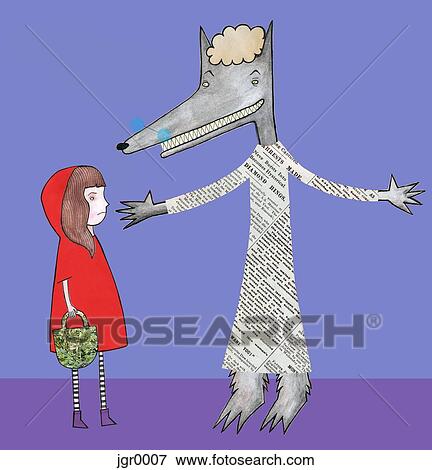 Stock Illustration - Little Red Riding Hood. Fotosearch