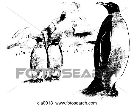penguins View Large Illustration Drawing - penguins. Fotosearch
