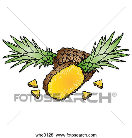 Pineapple View Large Illustration Stock Illustration - Pineapple. Fotosearch