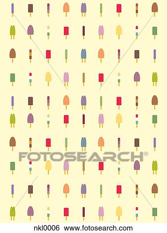 popsicle pattern View Large Illustration Stock Illustration - popsicle pattern. Fotosearch