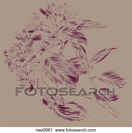 Purple Flower View Large Illustration Clip Art - Purple Flower. Fotosearch