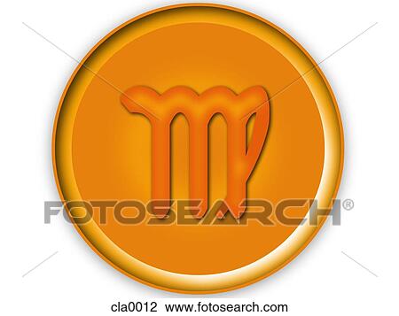 Drawing - scorpio horoscope symbol. Fotosearch