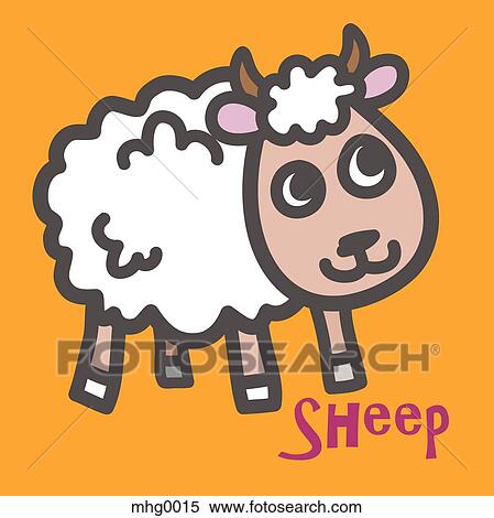 Sheep View Large Illustration Stock Illustration - Sheep. Fotosearch
