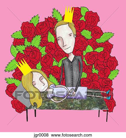 Stock Illustration - Sleeping Beauty. Fotosearch