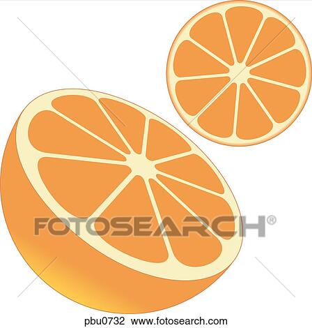 Sliced orange View Large Illustration Drawing - Sliced orange. Fotosearch