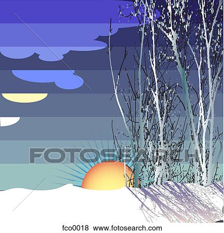 The sun setting View Large Illustration Stock Illustration - The sun setting. Fotosearch