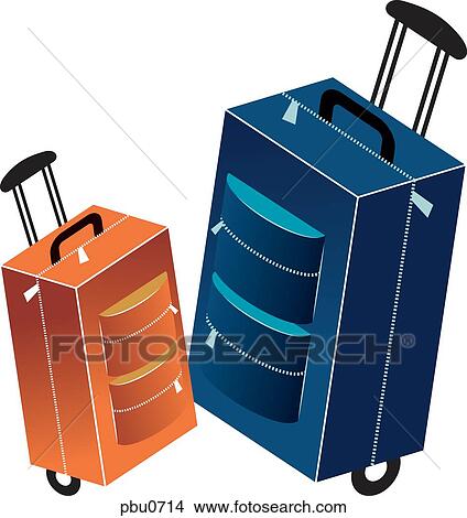 Stock Illustration - Two pieces of luggage. Fotosearch