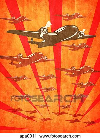 World War II Bomber Planes View Large Illustration Clip Art - World War II Bomber Planes. Fotosearch