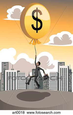 Stock Illustration - A balloon with a dollar sign on it. Fotosearch