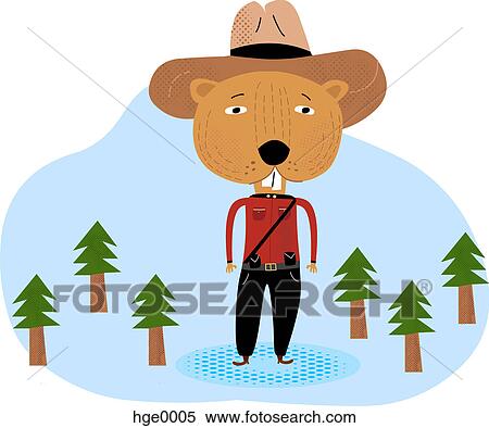 A beaver dressed in a s uniform View Large Illustration Stock Illustration - A beaver dressed in a s uniform. Fotosearch